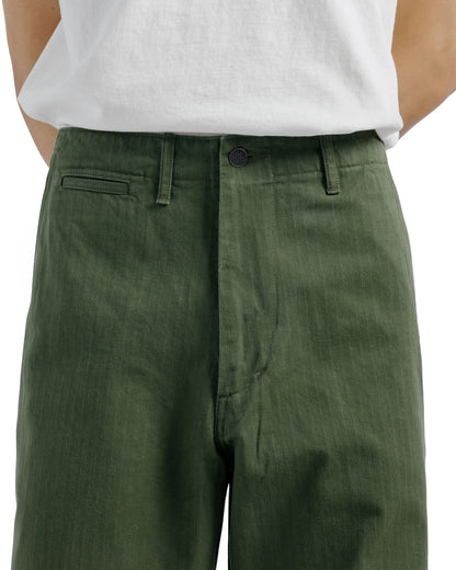 Beams Plus MIL Trousers Herringbone Olive