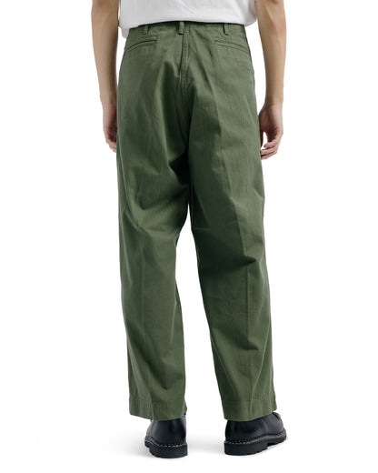 Beams Plus MIL Trousers Herringbone Olive
