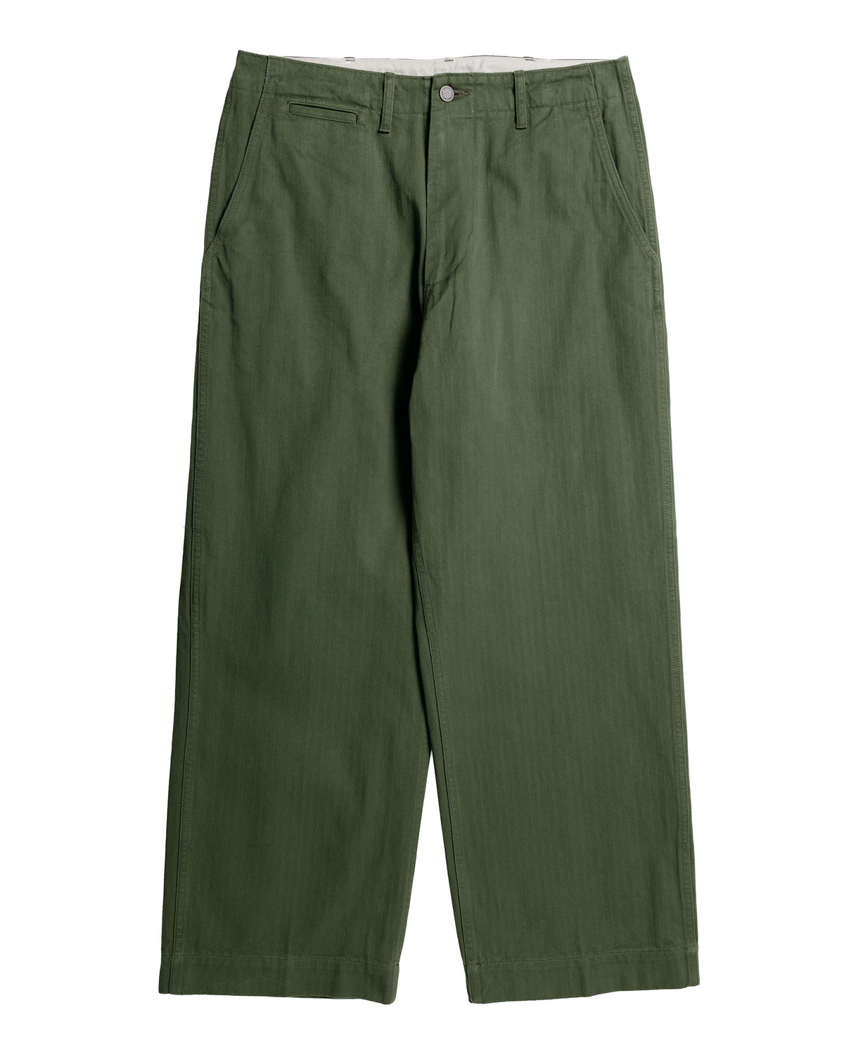 Beams Plus MIL Trousers Herringbone Olive