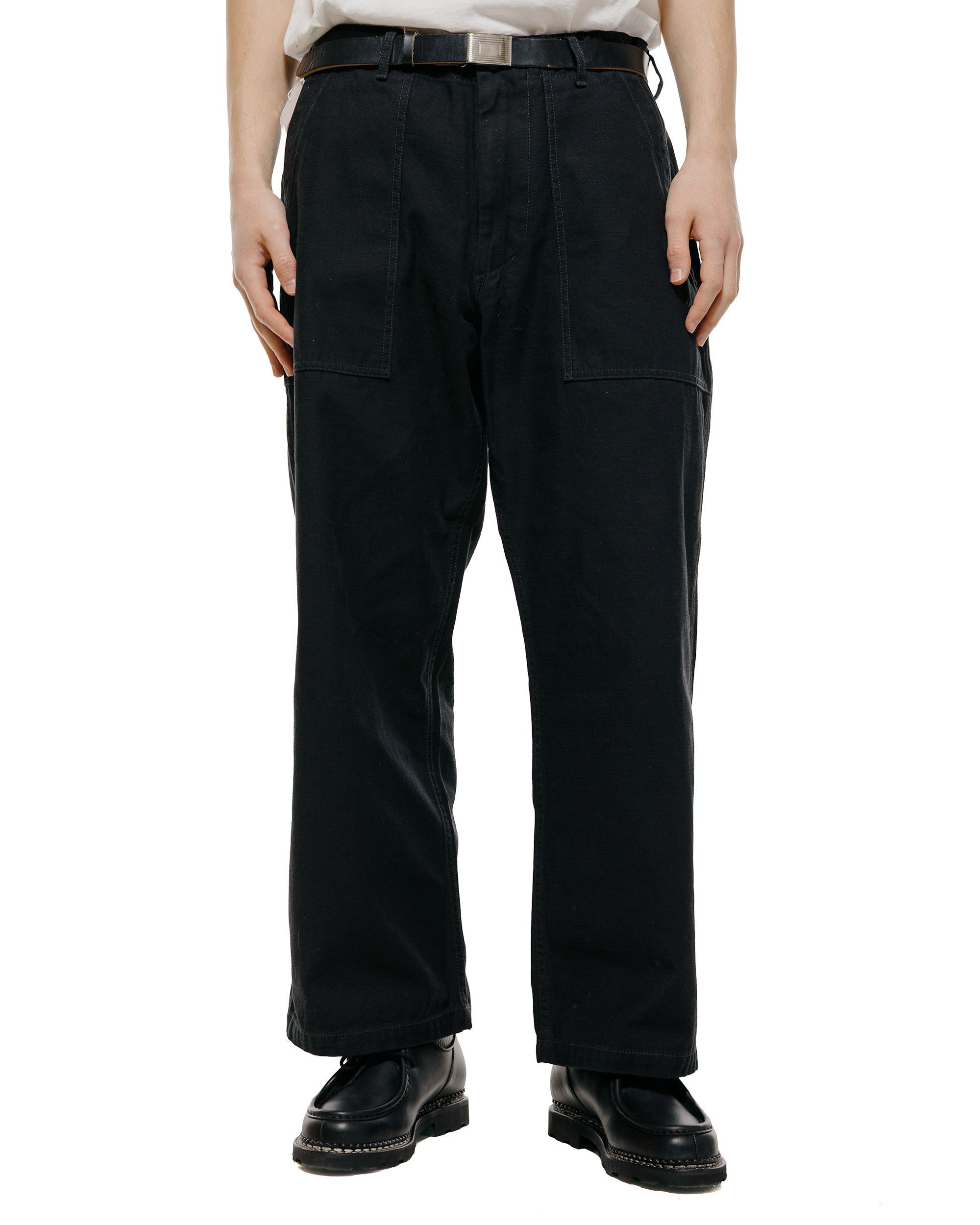 Beams Plus MIL Utility Trousers Reversed Sateen Black
