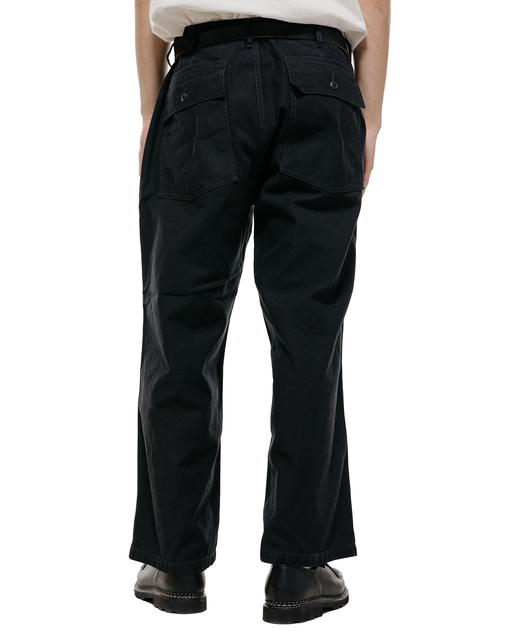 Beams Plus MIL Utility Trousers Reversed Sateen Black