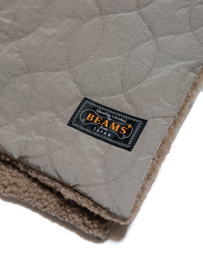 Beams Plus Muffler Boa Quilt Khaki