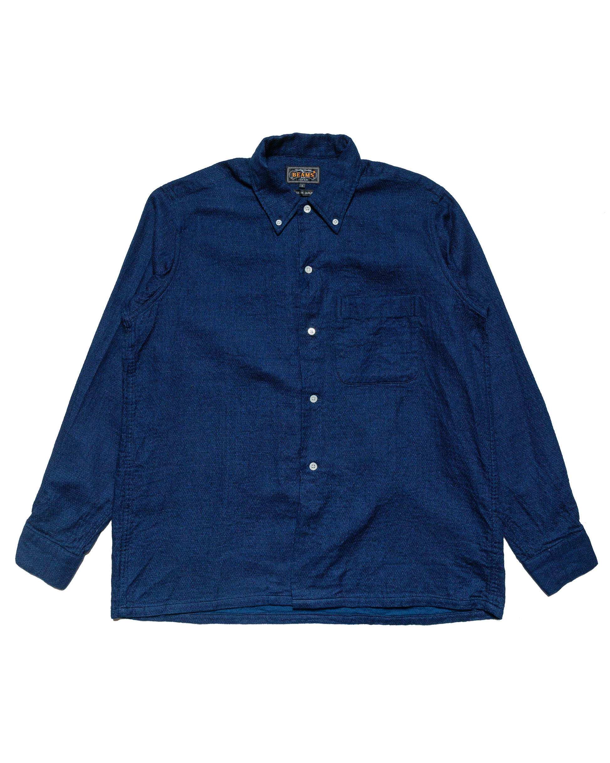 Beams Plus Open B.D. Indigo Panama Double Gauze Navy