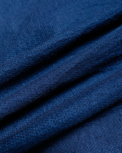 Beams Plus Open B.D. Indigo Panama Double Gauze Navy fabric