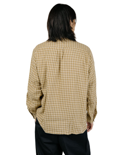 Beams Plus Open B.D. Panama Plaid Double Face Beige