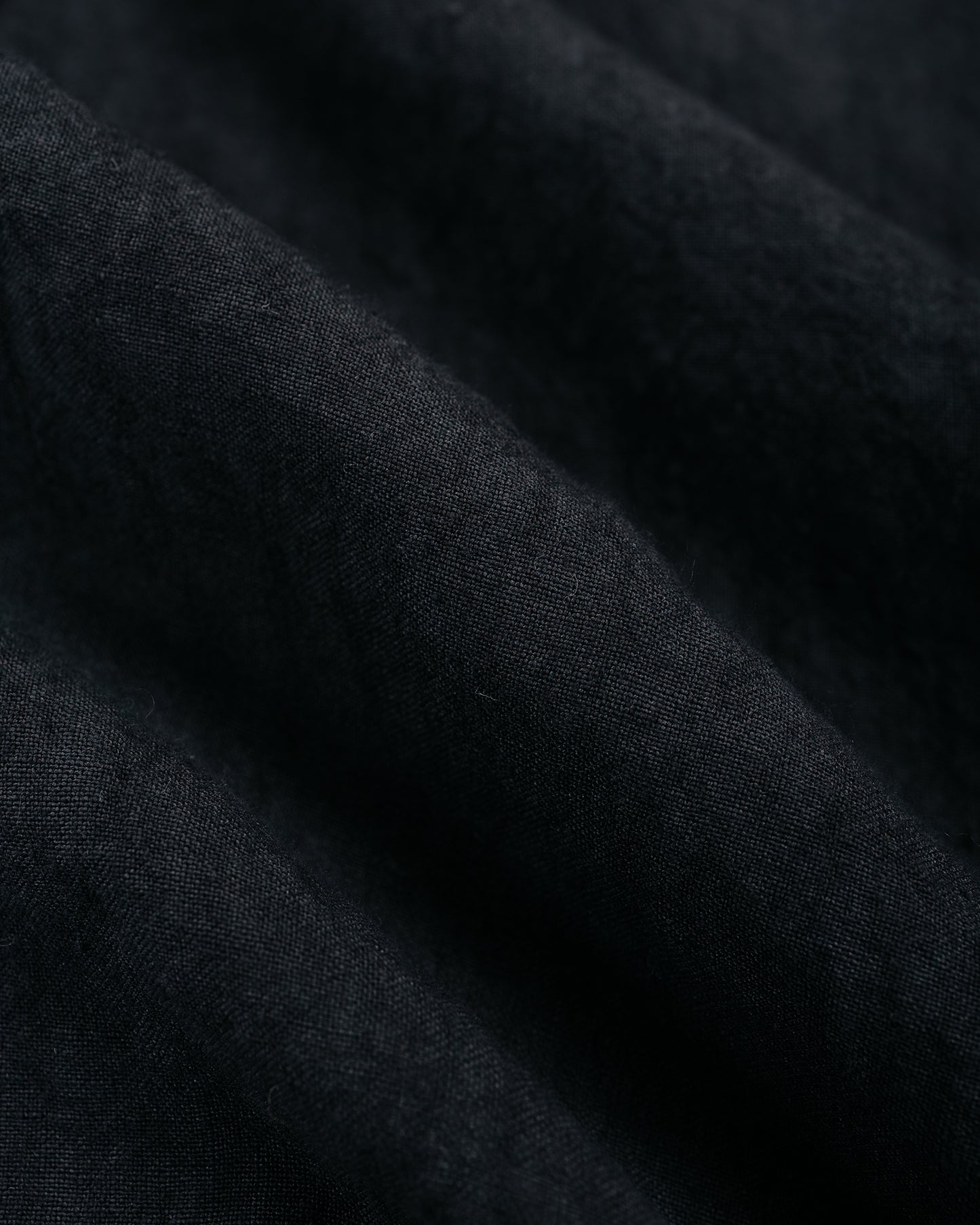 Beams Plus Open Collar 1/40 Linen Charcoal