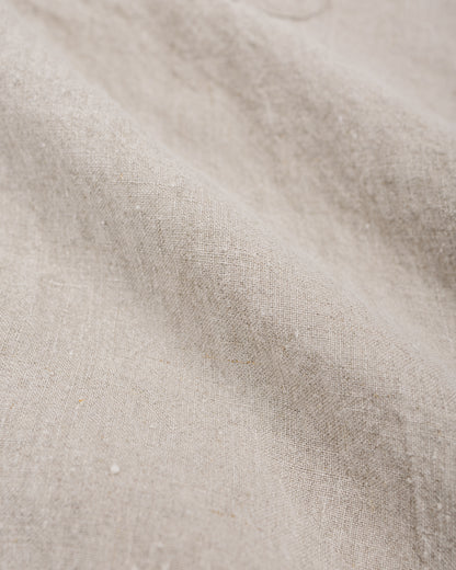 Beams Plus Open Collar 140 Linen Natural