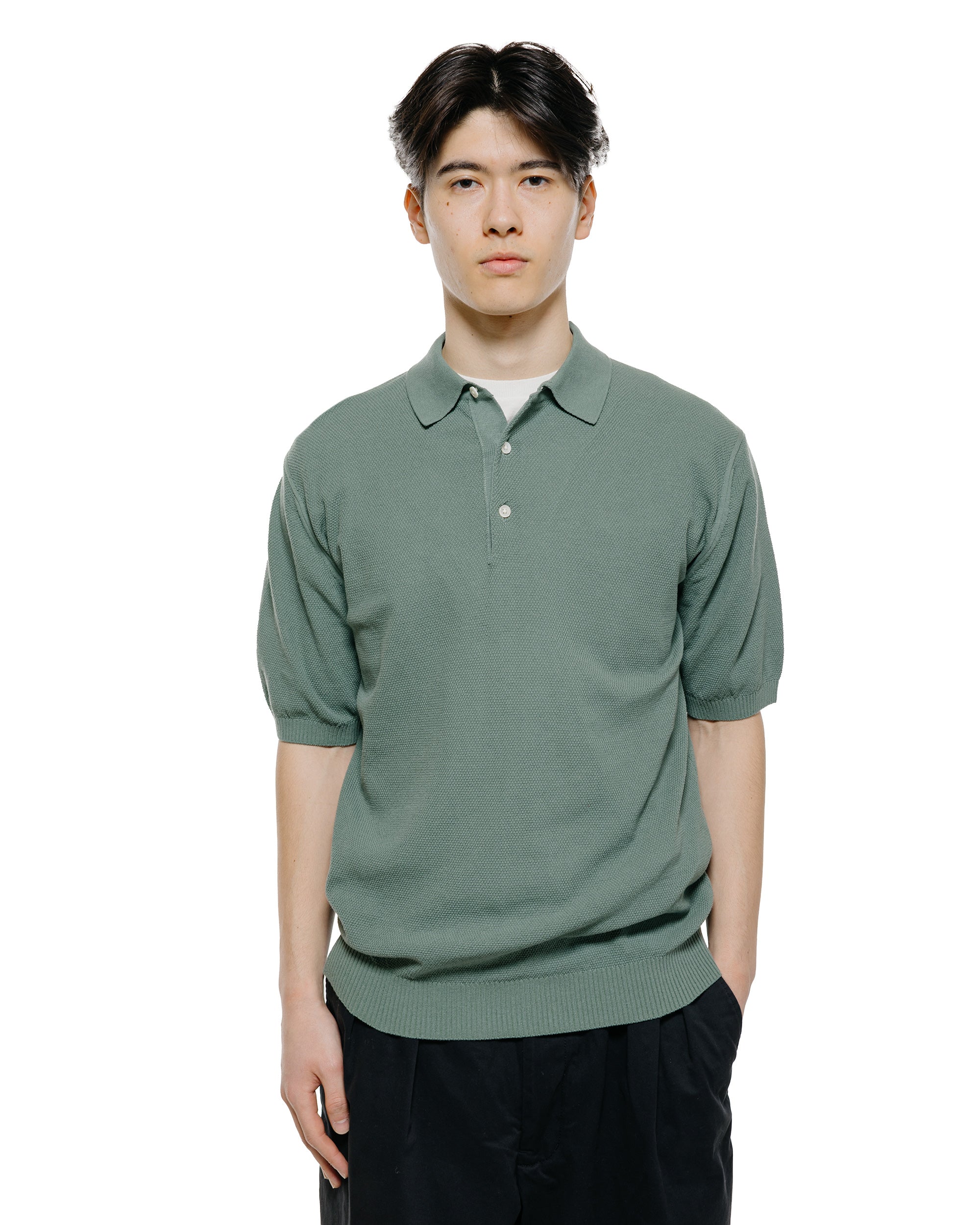 Beams Plus Pique Polo 14G Olive