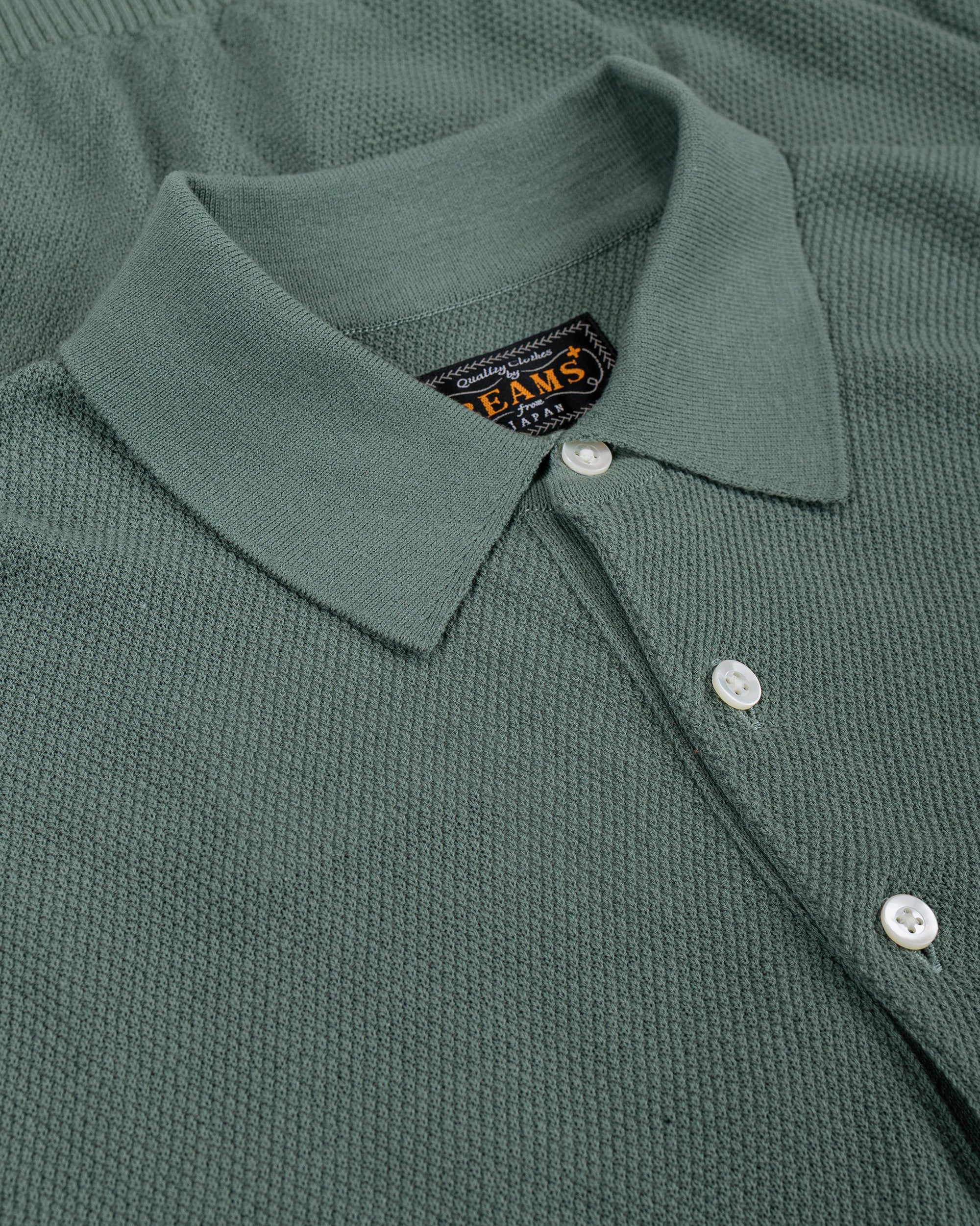 Beams Plus Pique Polo 14G Olive