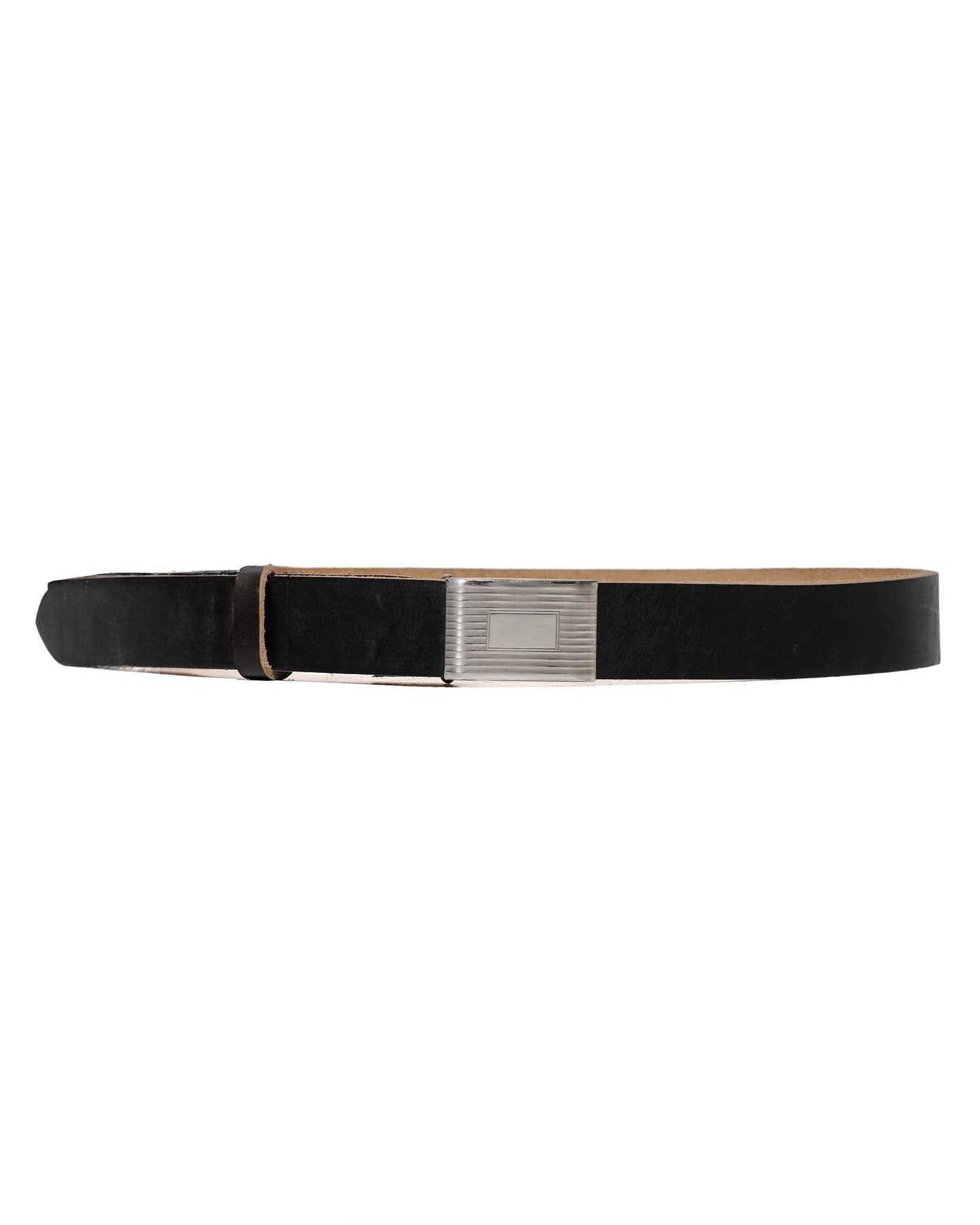 Beams Plus Plate Belt Horween Leather Black