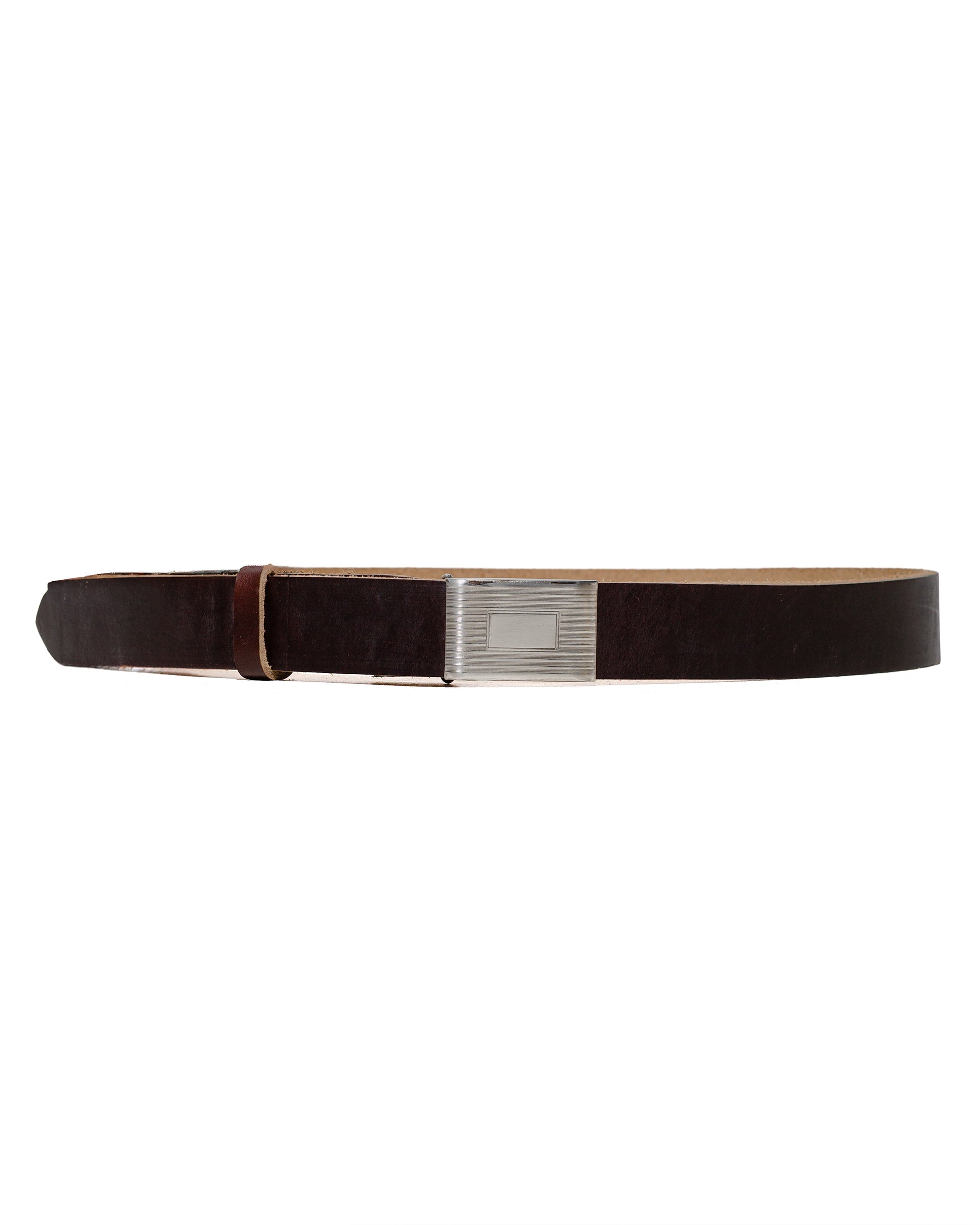 Beams Plus Plate Belt Horween Leather Brown