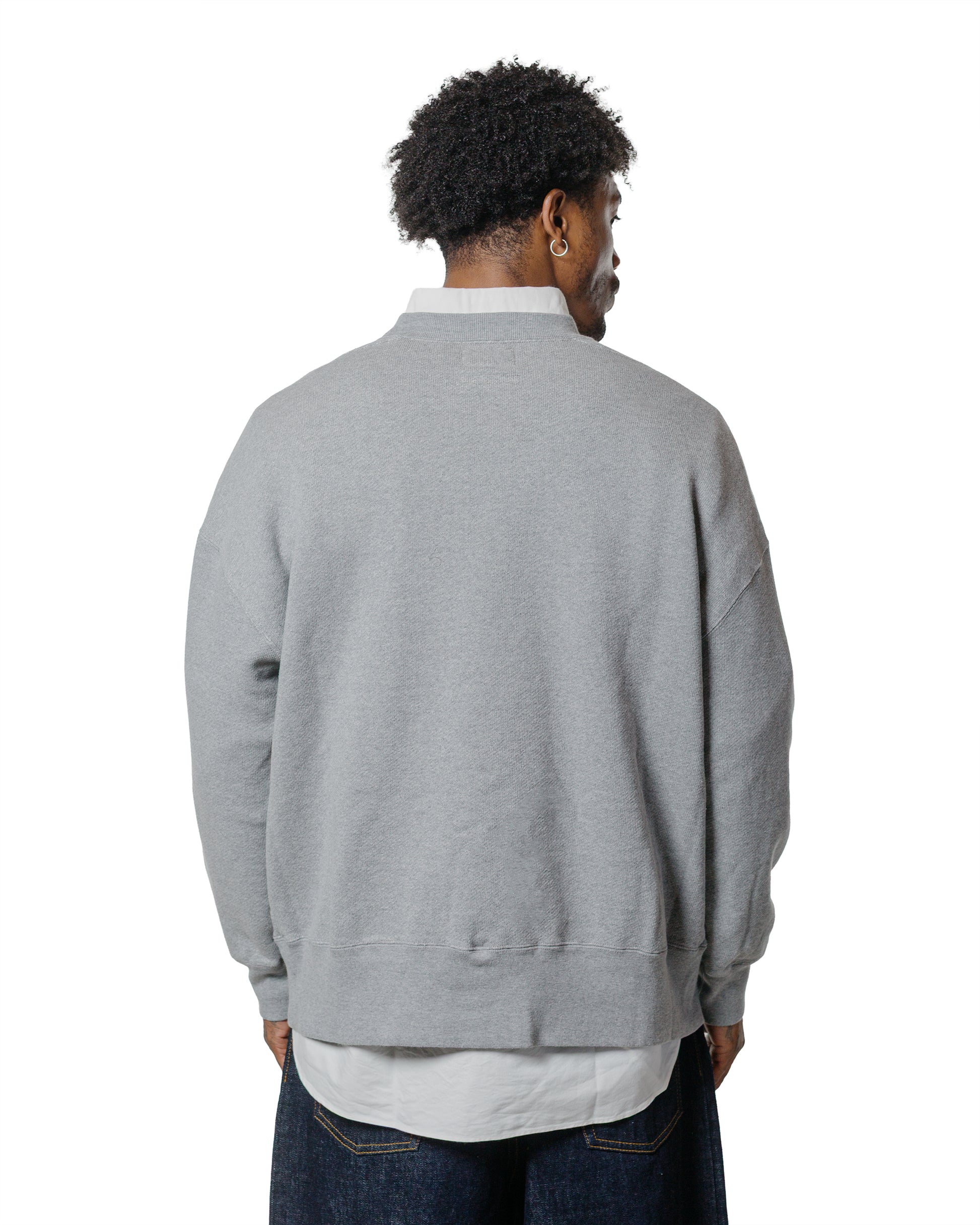 Beams Plus Studio Nicholson Holly Jersey Crewneck Sweat Grey Marl