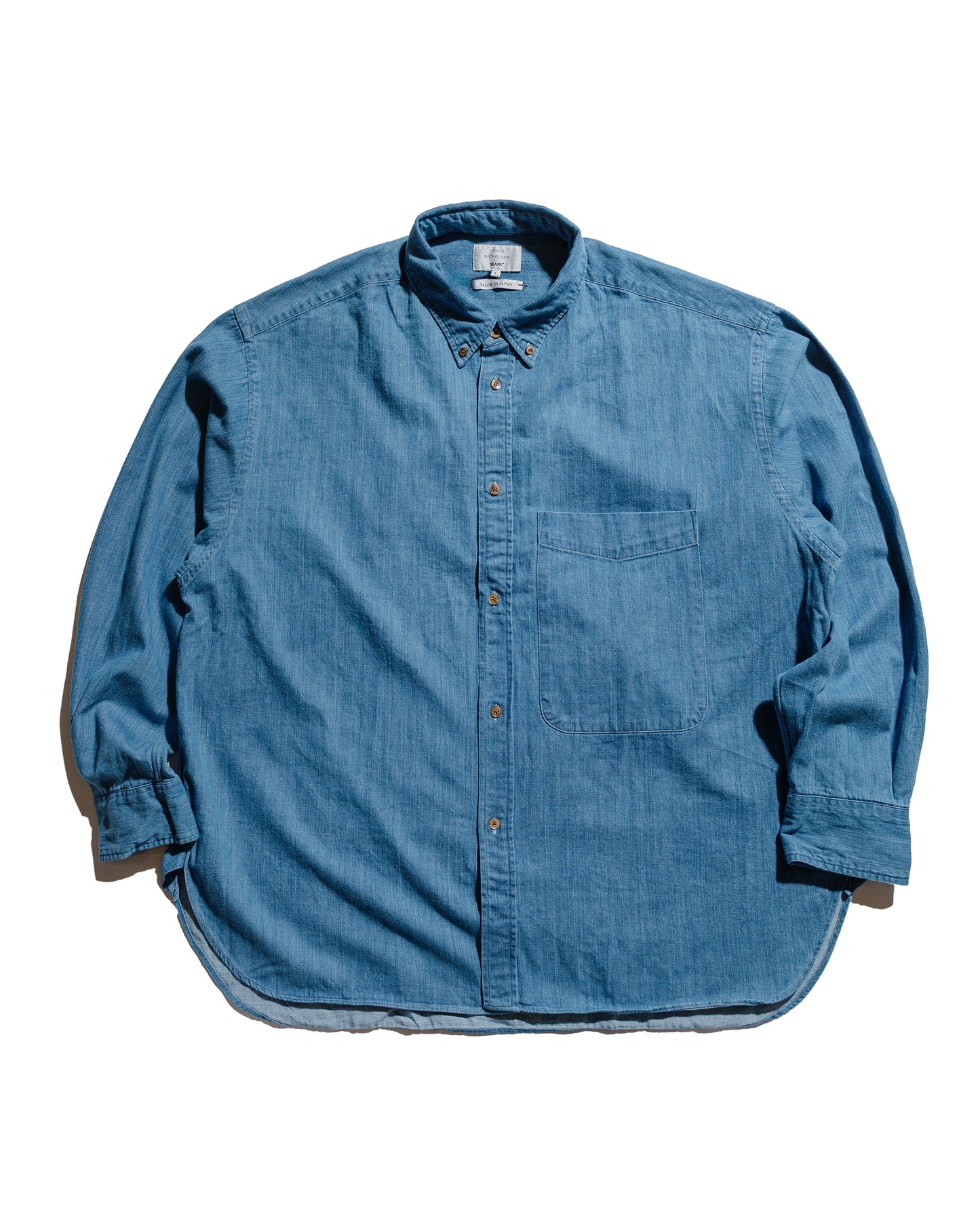 Beams Plus Studio Nicholson Lisa Denim Shirt Faded Wash