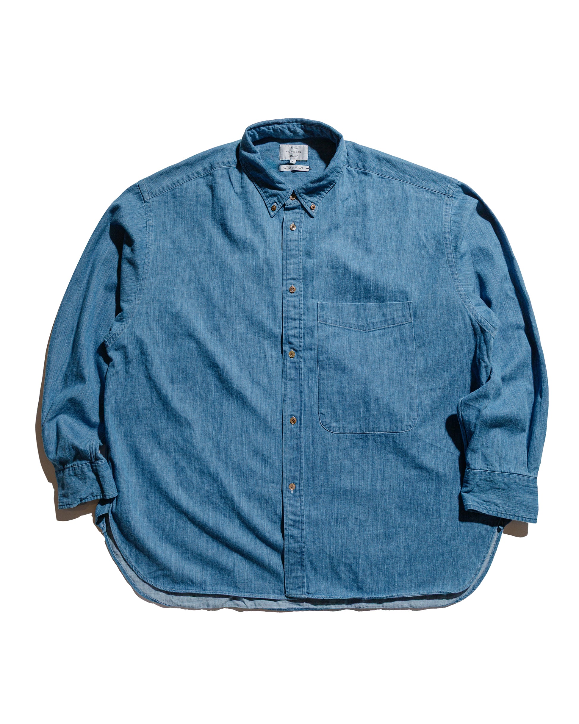Beams Plus Studio Nicholson Lisa Denim Shirt Faded Wash