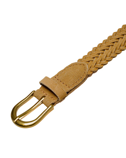 Beams Plus Suede Mesh Belt Camel
