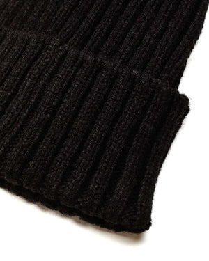 Beams Plus Wool Watch Cap Black Detail