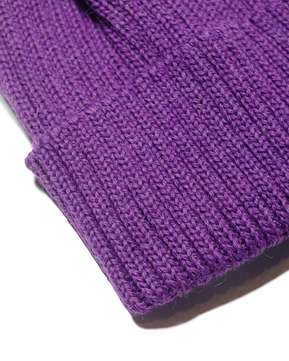 Beams Plus Wool Watch Cap Purple fabric