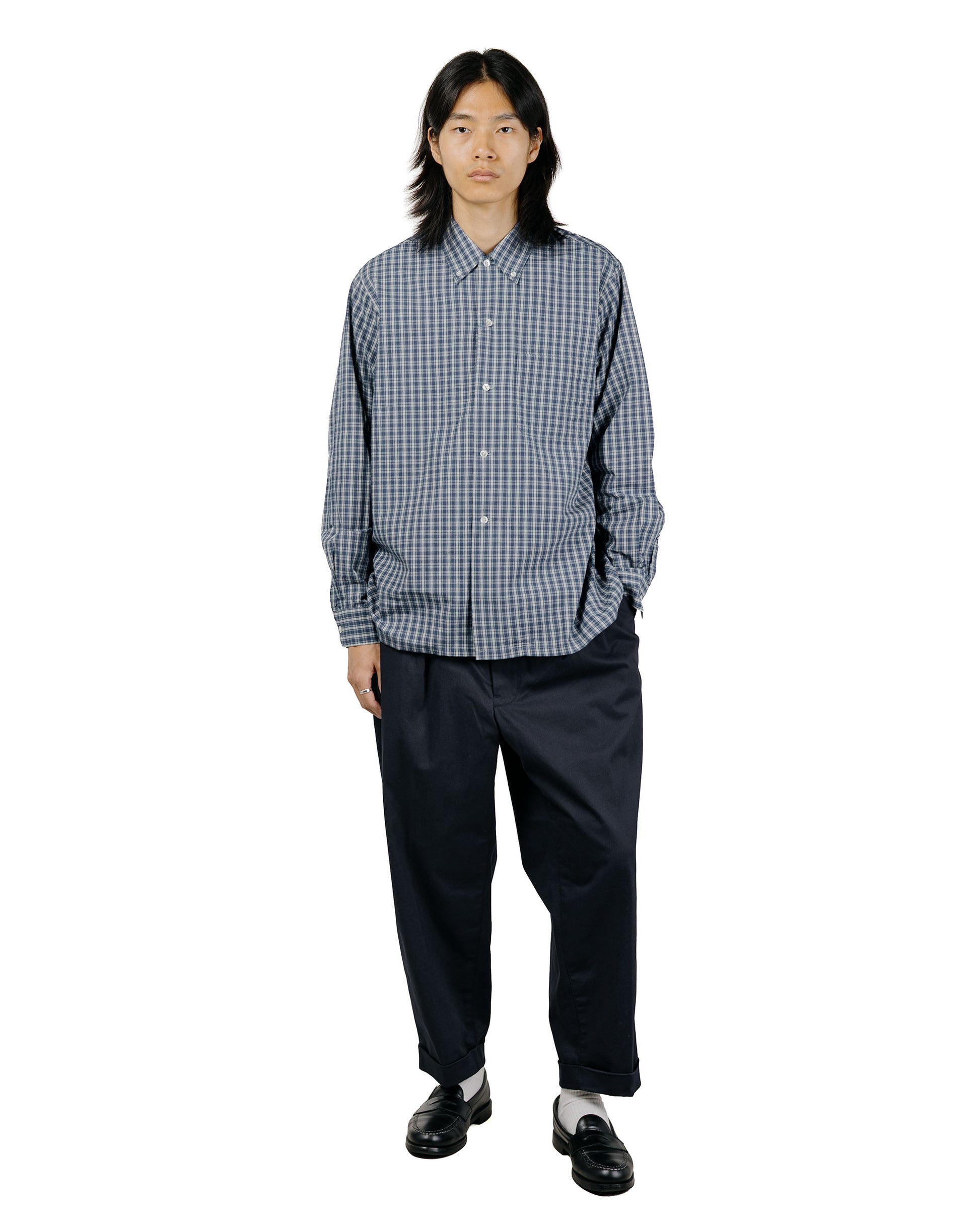 Beams Plus 2Pleats Twill Dark Navy