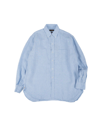 lost & found Beams Plus Beams Plus B.D. Classic Fit Linen Chambray Blue