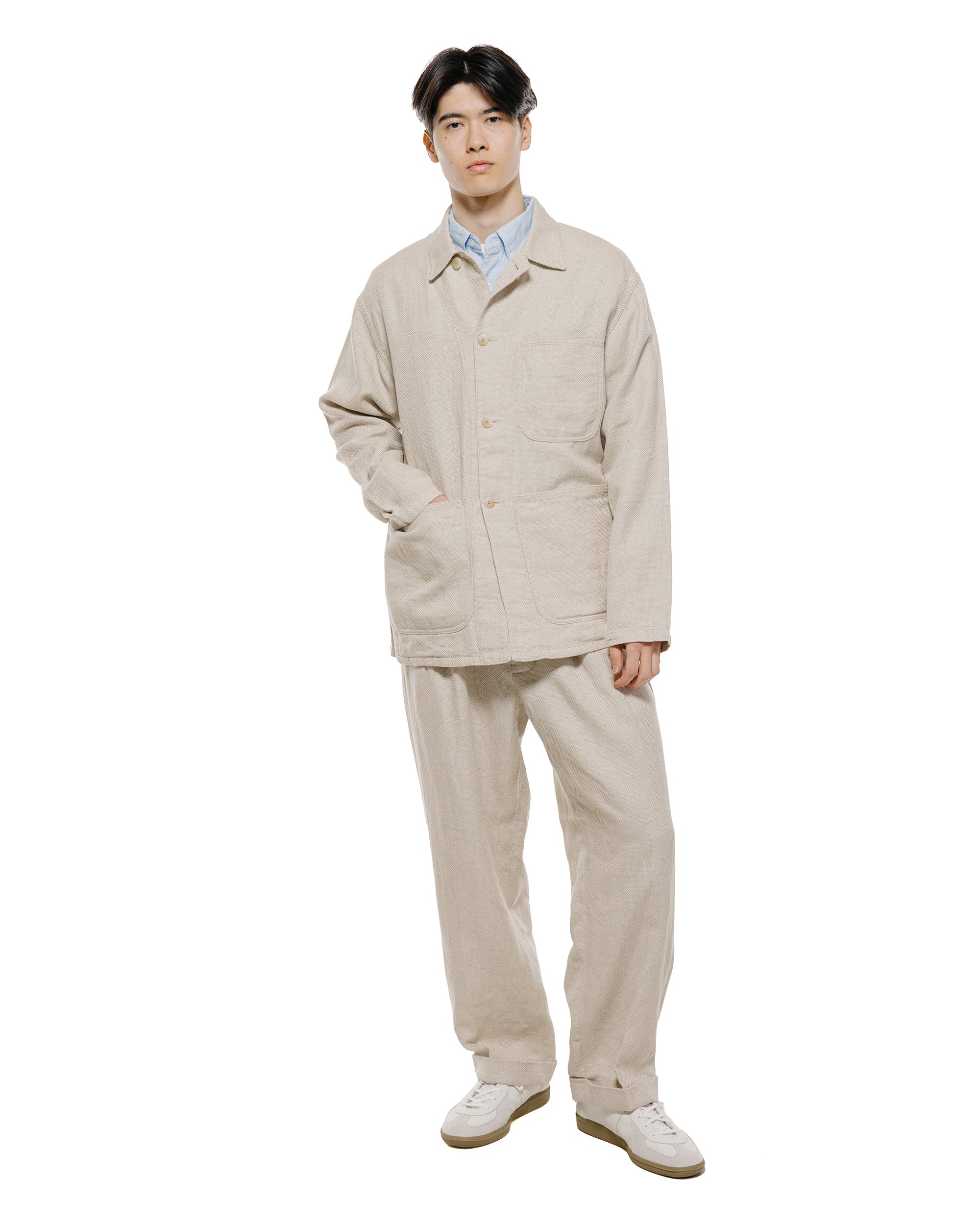 美品 20ss BEAMS PLUS (jc) 春夏 リネン ジャケット M Beams_Plus_MIL_Chore_Jacket_Co