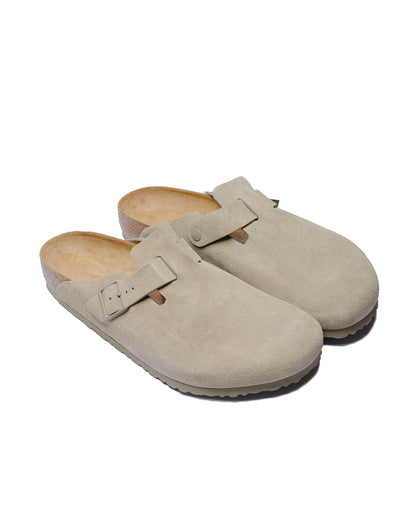 Birkenstock Boston Faded Khaki Suede front side