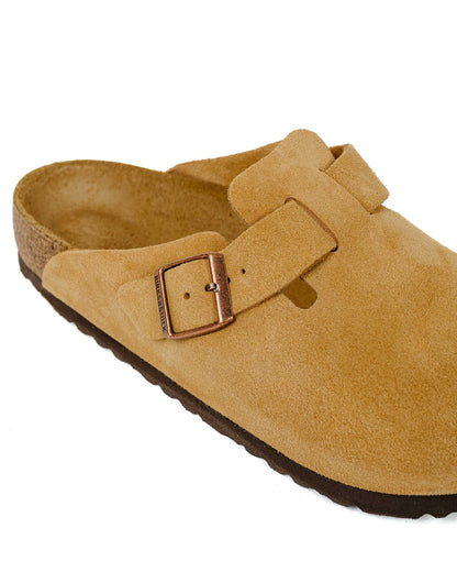 Birkenstock Boston Latte Cream Suede Detail