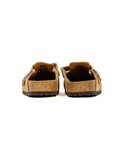 Birkenstock Boston Latte Cream Suede Rear