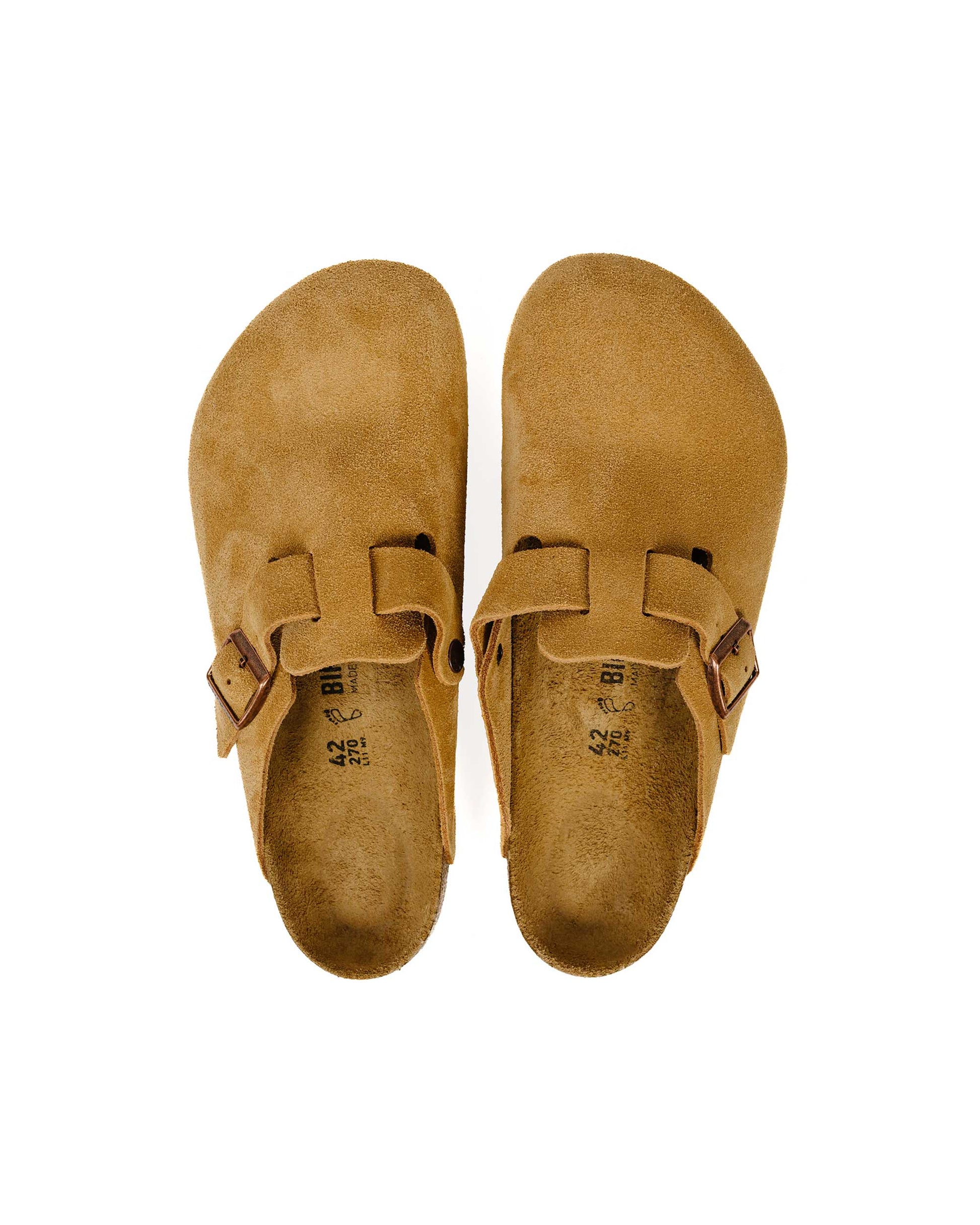 Birkenstock Boston Latte Cream Suede Top