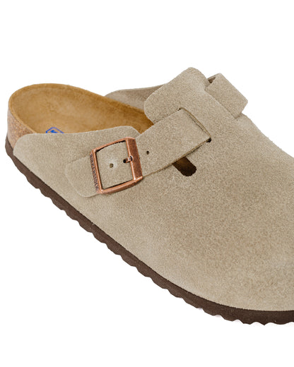 Birkenstock Boston Taupe Suede Close