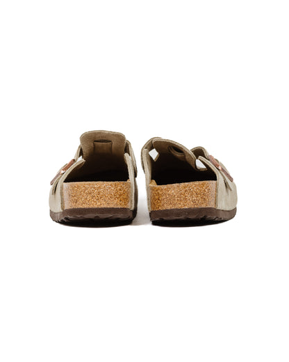 Birkenstock Boston Taupe Suede Back