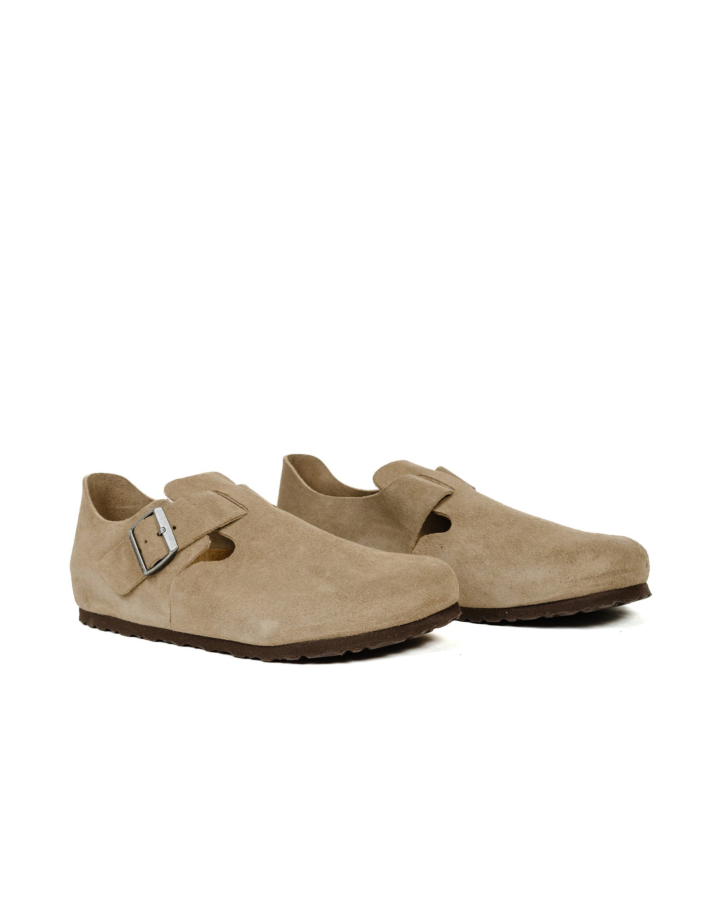 Birkenstock London Taupe Suede side