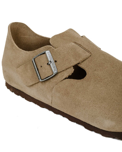 Birkenstock London Taupe Suede Detail