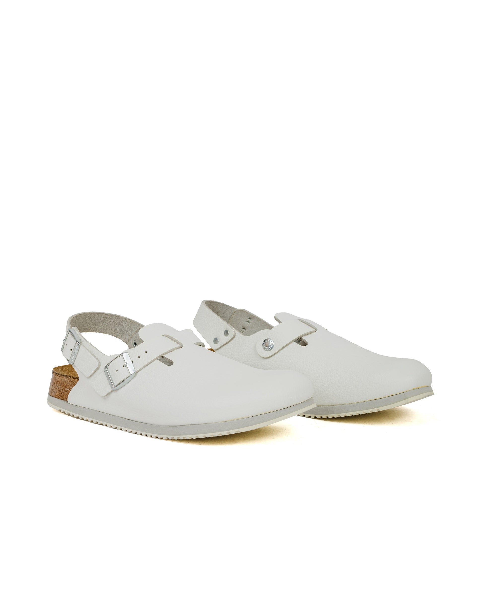 Birkenstock Tokio Super Grip Leather White side