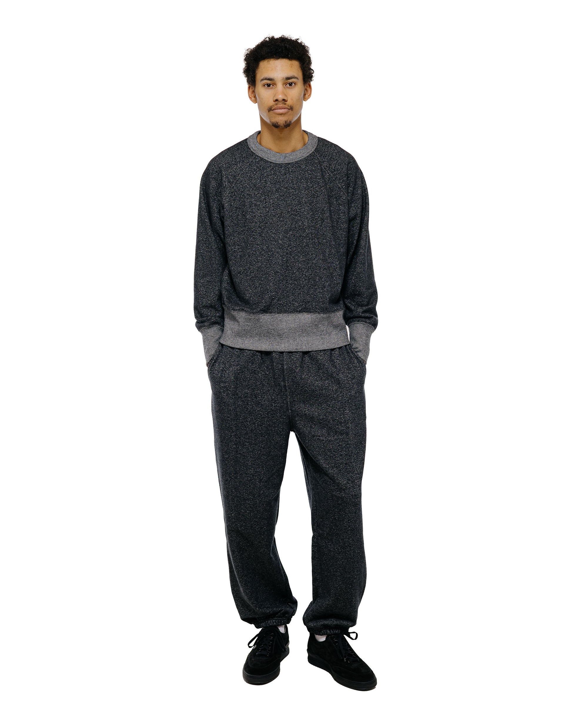 Body of Work Castor Sweatpants Pebble Knit French Terry Black