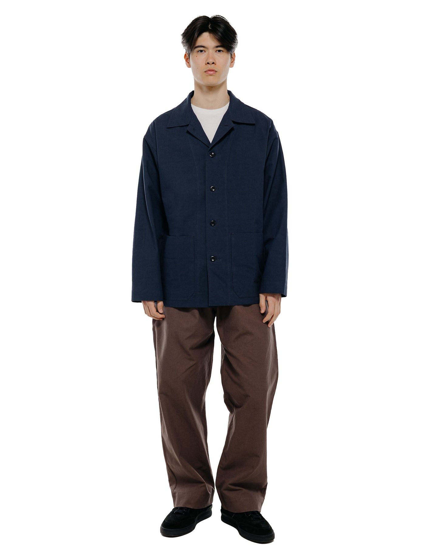 Body of Work Linden Jacket Nep Cotton Linen Navy