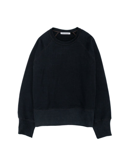 Body of Work Aster Raglan Sweatshirt BlackLoam Brown Stitch