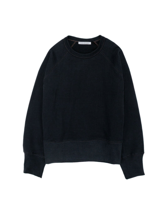 Body of Work Aster Raglan Sweatshirt BlackLoam Brown Stitch