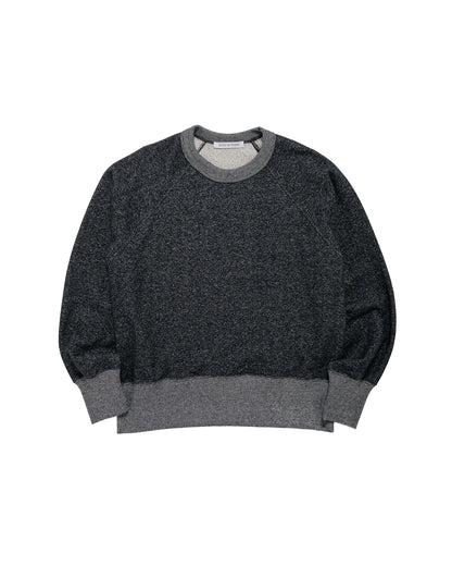 Body of Work Aster Raglan Sweatshirt Pebble Knit French Terry Black