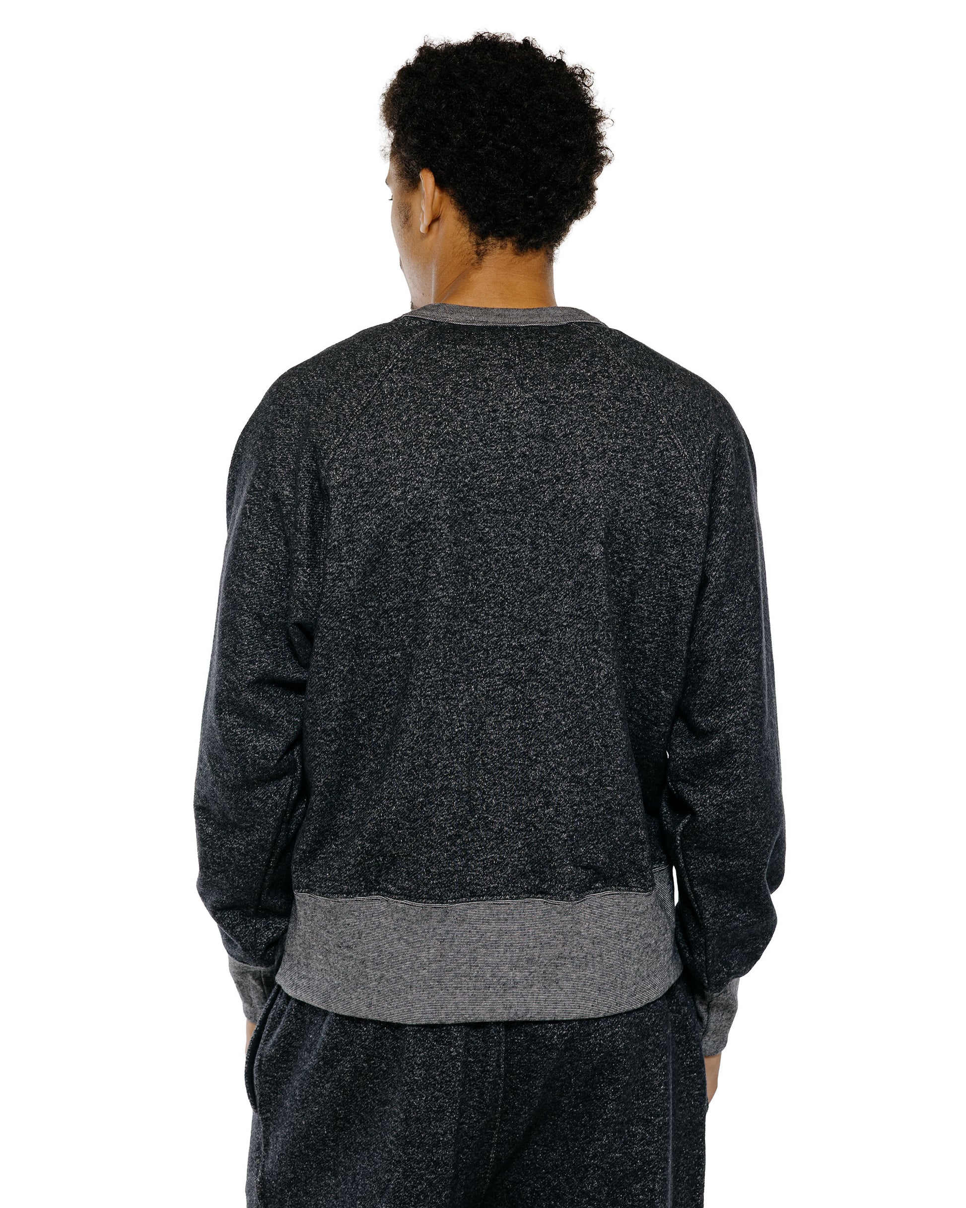 Body of Work Aster Raglan Sweatshirt Pebble Knit French Terry Black