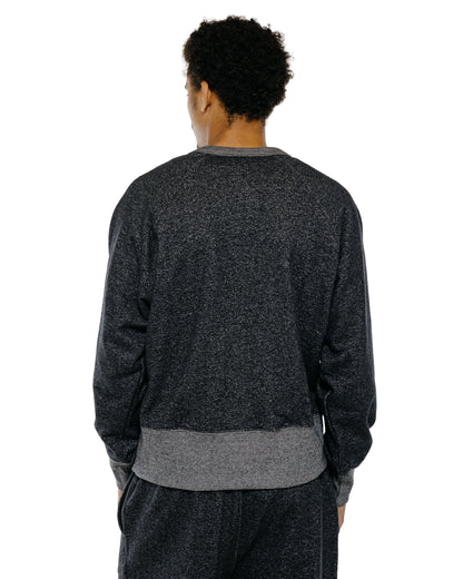 Body of Work Aster Raglan Sweatshirt Pebble Knit French Terry Black