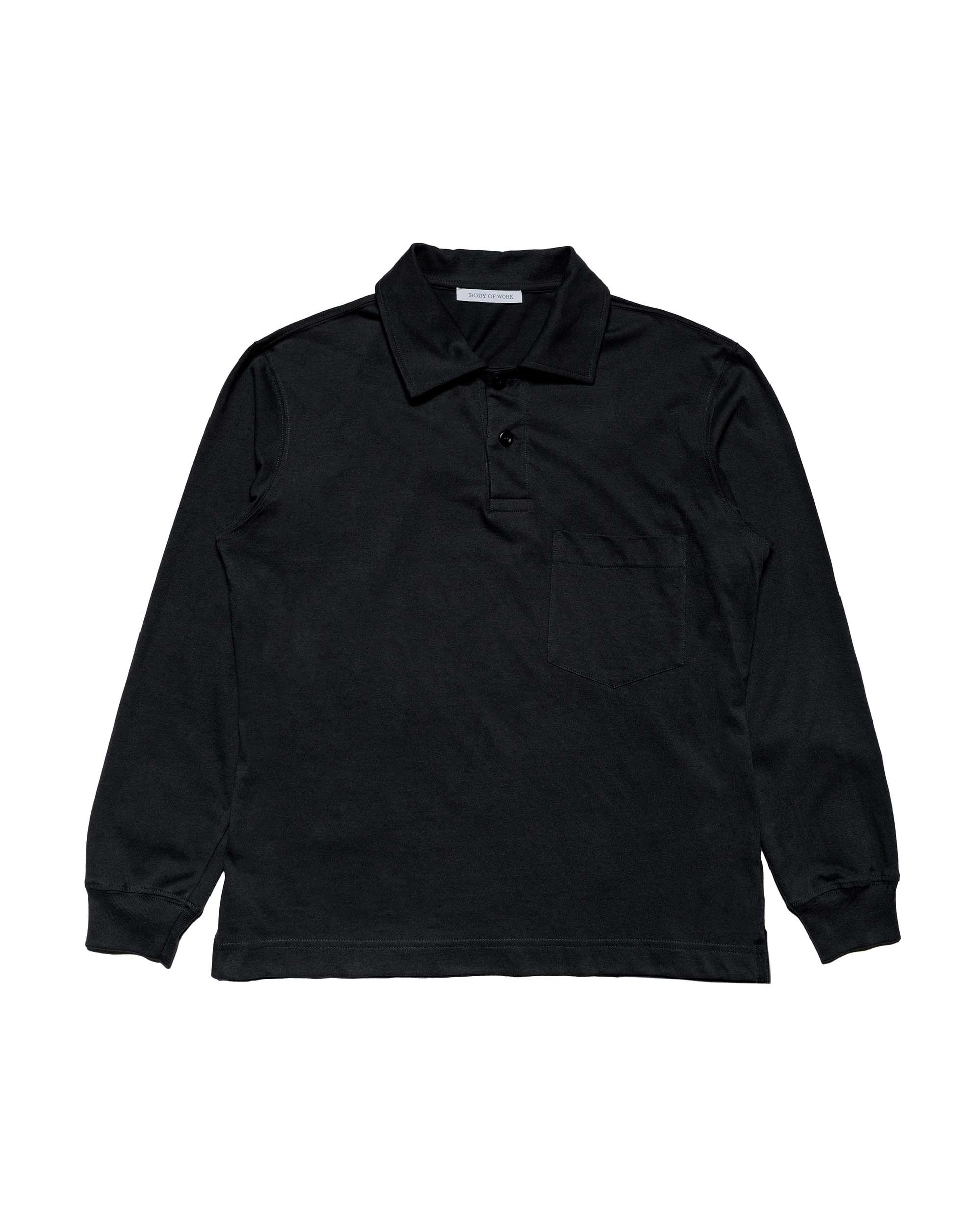 Body of Work Clove Long Sleeve Polo BlackLoam Brown