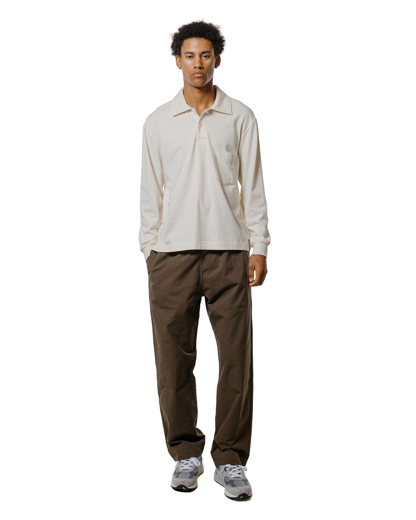 Body of Work Clove Long Sleeve Polo Natural