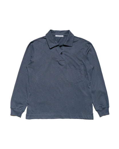 Body of Work Clove Long Sleeve Polo Pond Blue