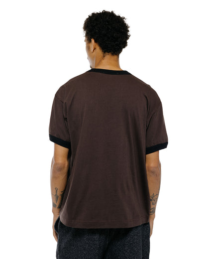 Body of Work Finch Ringer T-Shirt Combed Cotton Jersey Loam/Black Rib