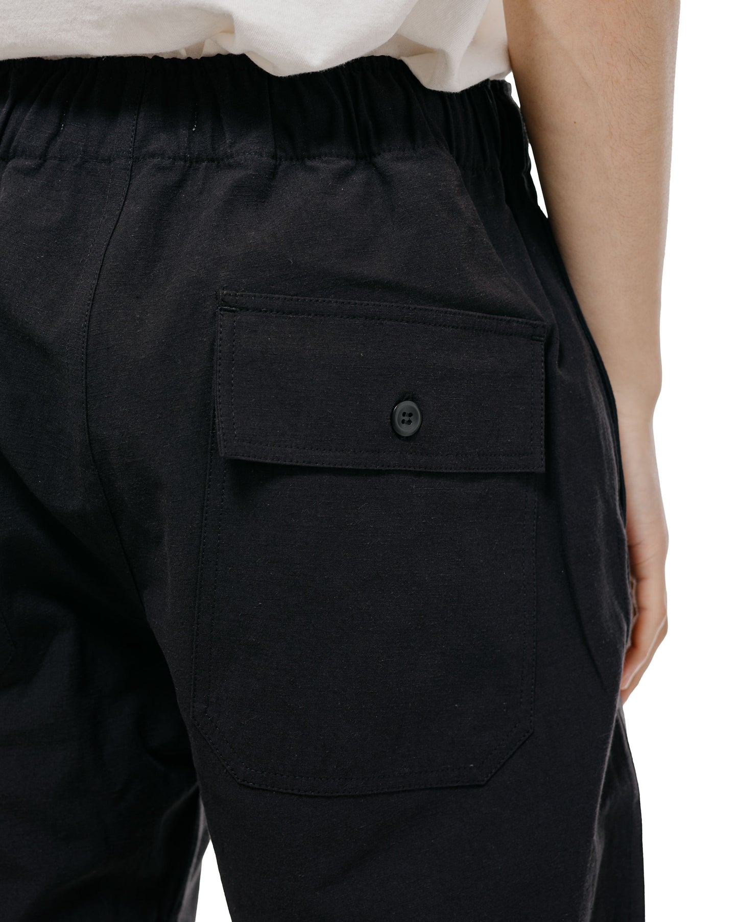 lost & found Body of Work Body of Work Jasper Pull-On Pant Nep Cotton Linen Black