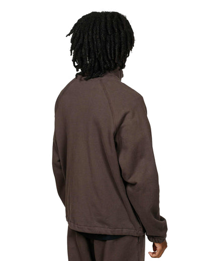 Body of Work Lark Full-Zip Sweatshirt Loam Brown model back