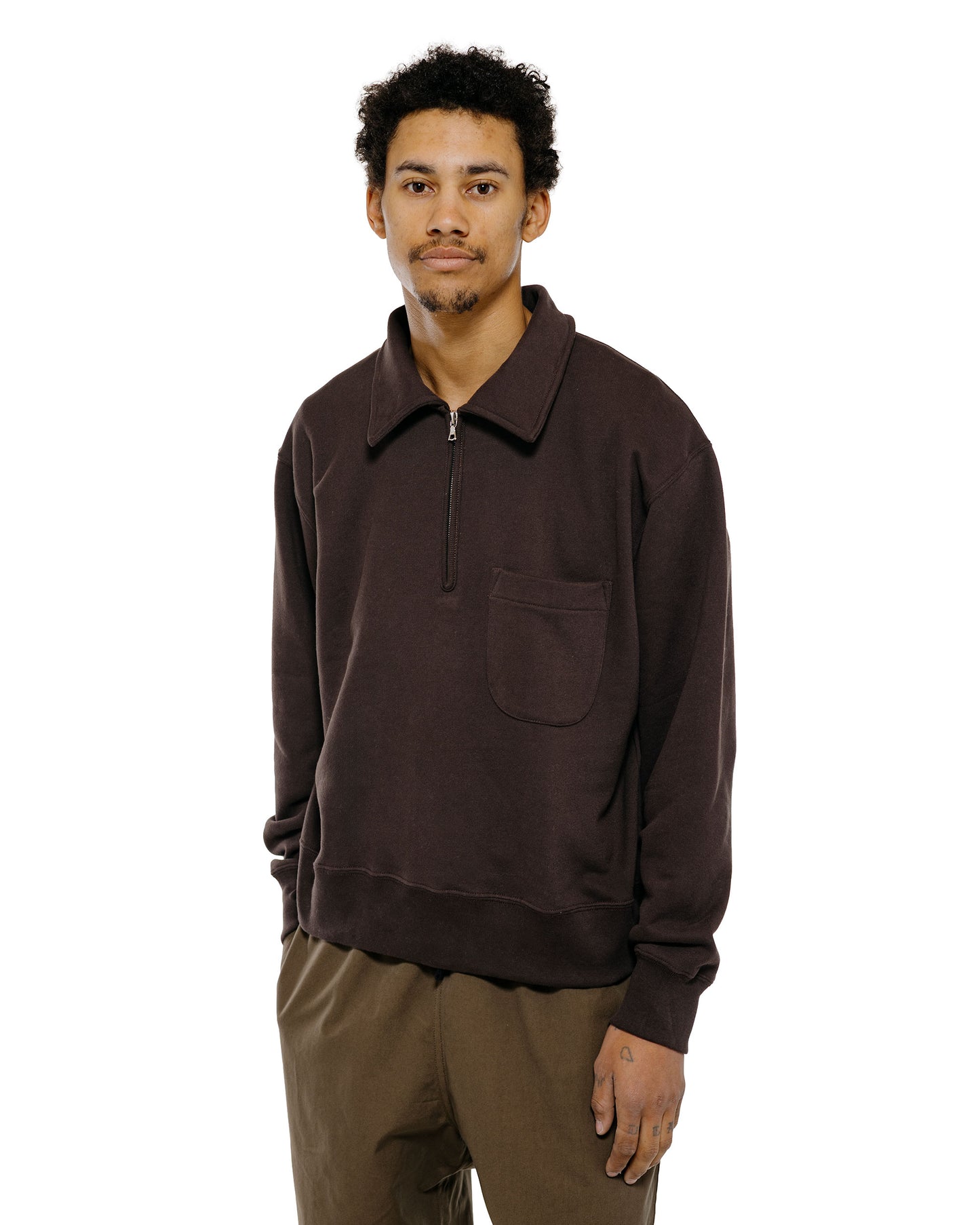 Body of Work Myrtle Quarter-Zip Sweatshirt Sueded French Terry Loam