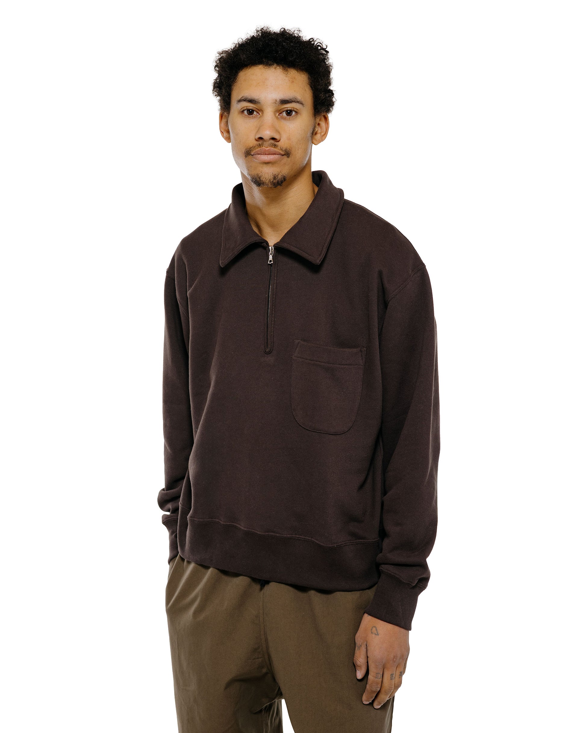 Body of Work Myrtle Quarter-Zip Sweatshirt Sueded French Terry Loam