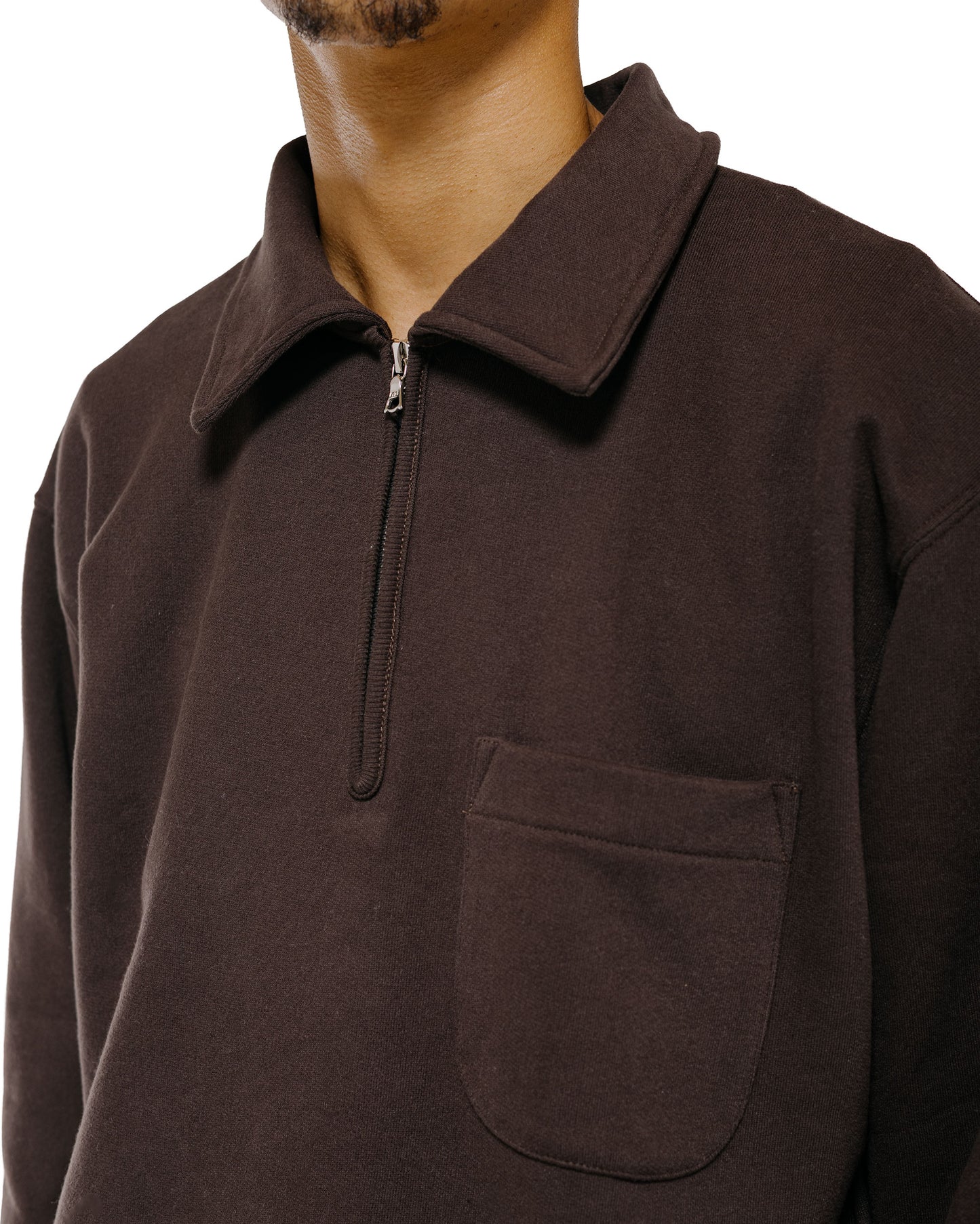 Body of Work Myrtle Quarter-Zip Sweatshirt Sueded French Terry Loam