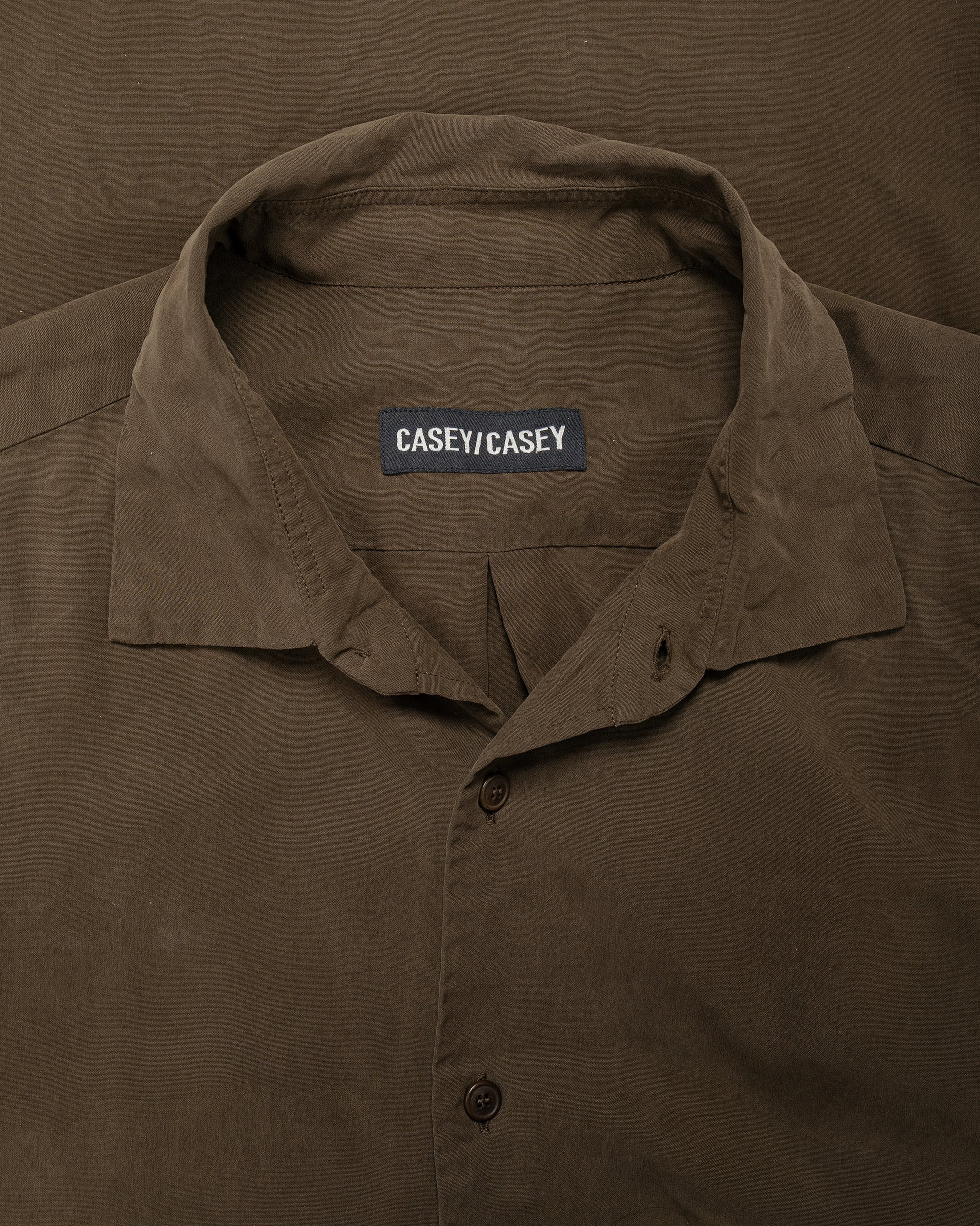 CASEY CASEY Big Raccourice Shirt Spun Silk Brown